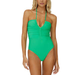 PQ Embroidered Josie One-Piece Swimsuit CLO-5012P Clover Green S