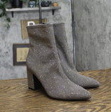 A New Day Womens Cassidy Rhinestone Ankle Boots 91636630 Silver Gray 6M