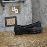Easy Spirit Alessia Demi Wedge Flats SEALESSIA3 Black 7.5M