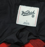 Woolrich X TGT Check Melton Full Zip Chest Flap Winter Jacket Black / Red L