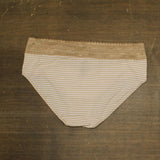Warner's No Problems Comfort Waist Panty Toasted Almond Stripe Brown 3XL