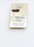 Tint Fashion Elegant Floating Cubic Zirconia Dangly Earrings Gold / Clear 1.25"