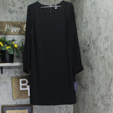 Tommy Hilfiger Womens Plus Scuba Crepe Cocktail and Party Dress Black 20W