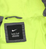 Nike Kids Boys Hooded Puffer Coat Jacket Dark Gray / Neon Yellow L