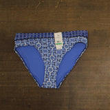 Tommy Bahama Printed Tummy-Control High-Waisted Bikini Bottoms Palace Blue L