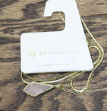 Kendra Scott Multi-Strand Teardrop Pendant Flat Chain Necklace Gold Yellow 22.5"