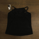 Island Escape Crochet Underwire High-Neck Tankini Top N760149 Black 12