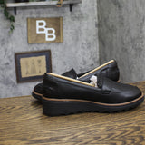 Clarks Sharon Gracie Leather Platform Loafer 26156816 Black 8W