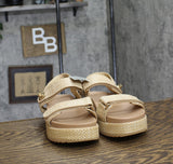 A New Day Womens Tanner Platform Double Band Sandals 91637764 Tan Brown 10M