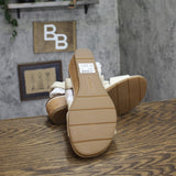 Clarks Kacha Wave Low Wedge Sandal 26186963 Cream Brown 9.5M
