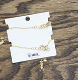 Unique Designs 2 Pack Matching Ballet Slipper Bracelets Gold Yellow 6.5" + 1"