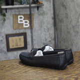 COACH Womens Sculpted C Leather Driver Loafer Shoes Midnight Navy Blue 7.5B