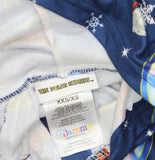 Intimo Polar Express Hooded Footless One-Piece Union Suit Blue Multi XXS/XS