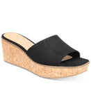 Sun + Stone Womens Charlottee Wedge Sandals 10012598300 Black 10M