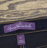 Gloria Vanderbilt Classic High-Rise Tapered Jeans Rinse Noir Blue 8 Long