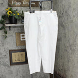 Alfred Dunner Womens Allure Slimming Plus Size Pants 01615 White 20W Short