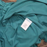 24Seven Comfort Apparel Womens Knit 3/4 Sleeve Open Front Cardigan Green 2X