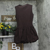 Aqua Womens Ponte Mock Neck Bubble Mini Dress YCGD5097 Brown S