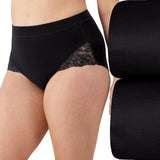 Bali Womens Breathe Lace High-Waist Brief DFS116 Black Lace L