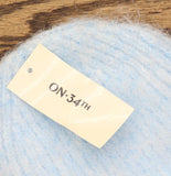 On 34th Womens Solid Brushed Beanie Rolled Cuff Fuzzy Wool MO1542505 Light Blue
