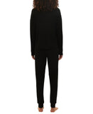 Gap Body Womens 2-Pc. Long-Sleeve Jogger Pajamas Set G1039XLLMA Black S