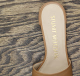 Stuart Weitzman Womens Cayman Block Heel Sandal SE013 Tan Brown 7B