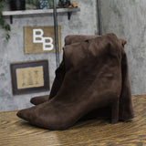 A New Day Womens Justice Boots Faux Suede Mid-Calf 94568838 Brown 7.5M-WC