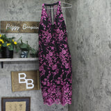 Siena Womens Embroidered Mesh Sleeve Dress SATP1126 Fuchsia Pink / Black 12