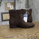 Universal Thread Ankle Boots with Block Heel and Memory Foam Insole Brown 5.5W