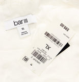 Bar III Double Strap Lace Knit Lined Sleeveless Shift Dress 10832044 White XL