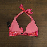 Lauren Ralph Lauren Tie-Front Halter Bikini Top Provence Paisley Pink Multi 12