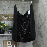 Blondie Nites Juniors Sequin Balloon-Sleeve Mini Dress 4974BN Black 17