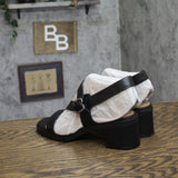 Clarks Strappy Block Heel Jaylan Sol Sandal 26186890 Black 7.5W