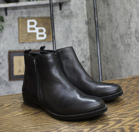 David Tate Womens Leather Cubana Bootie CUBANA-001 Black 9N