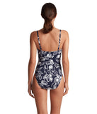 Lauren Ralph Lauren Womens Allora Floral U Wire One-Piece Swimsuit Blue Multi 10
