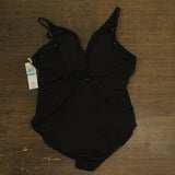 Anne Cole Womens Colorful Plunge Twist One-Piece Swimsuit 25MO08101 Black 16