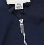 Calvin Klein Womens Stretch Crepe Zip Front Jacket 44C442G Dark Sapphire Blue XL