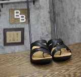 Easy Spirit Womens Westly Strappy Toe Loop Slide Sandals SEWESTLY3 Black 9M