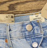 Levi's 501 Button Fly High Rise Straight Jeans 94417273 County Fair Blue 31 x 30