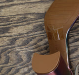 Kenneth Cole New York Block Heel Luisa Wedge Sandal Rose Gold Multi Pink 7M