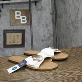 Universal Thread Womens Nesryn Shell Ornament Slide Sandals 93321844 White 9M