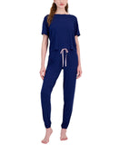 Jenni Women's Short-Sleeve Pajama Shirt Top 100173187MS Sapphire Blue L