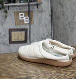 Dluxe By Dearfoams Womens Jess Slide Slippers 89471225 Cream Off White XL(11-12)