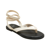 A New Day Womens Tarin Ankle Wrap Thong Sandals 92562724 Cream Black 6M