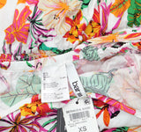 Bar III Bermuda Babe Printed Cover Up One-Shoulder Jumpsuit White Multi XS