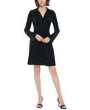 Calvin Klein Womens Twist-Front Velvet Fit & Flare Dress 16545f1ee81076
