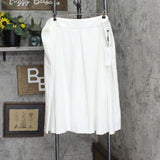 Calvin Klein Womens Plus Pleated Below Knee Midi Skirt X02SC533 Ivory White 22W