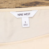 Nine West Womens Rolled Cuff Woven Blouse Shirt Top 1660f78e905b27 Beige Brown S