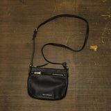 Dana Buchman Faux Leather Adjustable Crossbody Shoulder Purse Black One Size