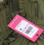 Vince Camuto Satin Ruffled A-Line Halter Dress VC5M6576 Olive Green 6